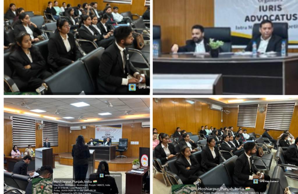 Fourth Intra Moot Court Competition Successfully organized at Hoshiarpur